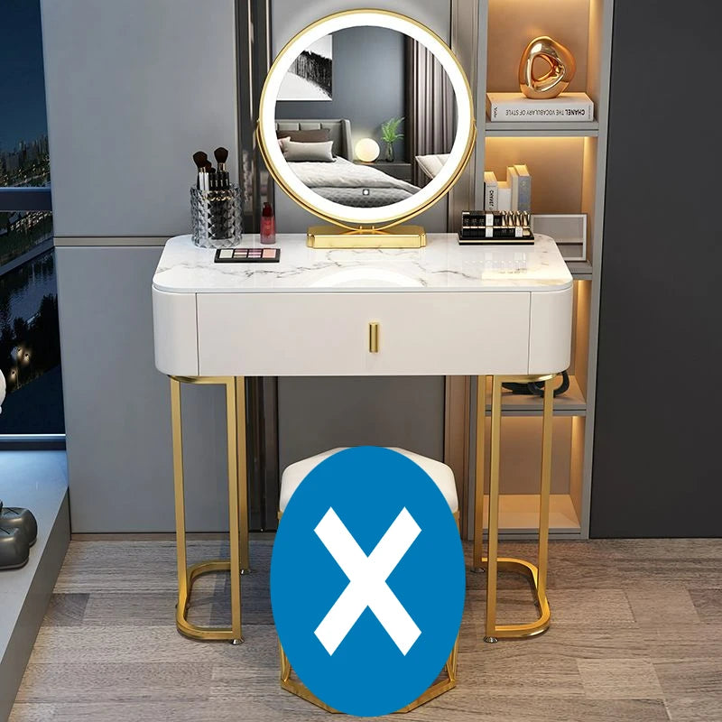 Nordic Modern Minimalist Bedroom Furniture Dresser With LED Mirror Light Luxury Makeup Tables With Drawers Ins vanity desk