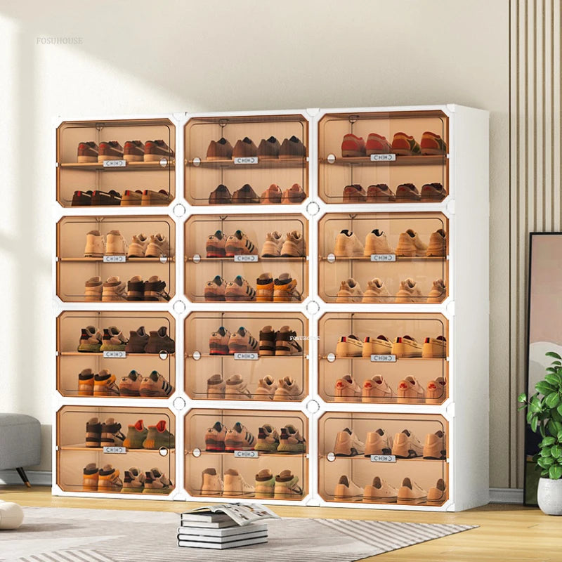 Nordic Large Capacity Shoe Rack Storage Cabinet Indoor Multi-layer Plastic Shoe Cabinets Entrance Shoes Organizer Home Furniture
