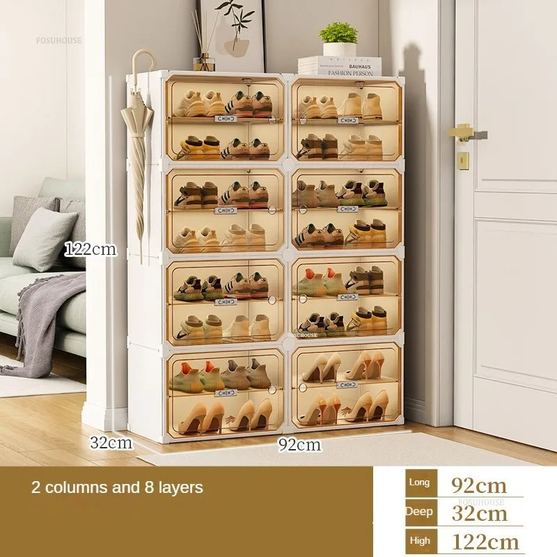 Nordic Large Capacity Shoe Rack Storage Cabinet Indoor Multi-layer Plastic Shoe Cabinets Entrance Shoes Organizer Home Furniture