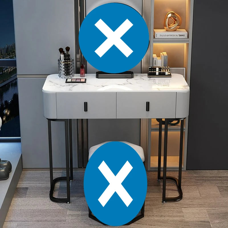 Nordic Modern Minimalist Bedroom Furniture Dresser With LED Mirror Light Luxury Makeup Tables With Drawers Ins vanity desk
