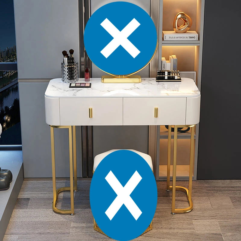 Nordic Modern Minimalist Bedroom Furniture Dresser With LED Mirror Light Luxury Makeup Tables With Drawers Ins vanity desk