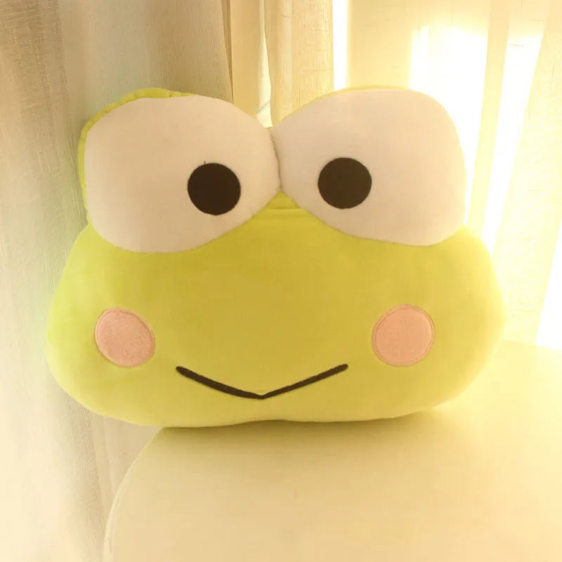 Sanrio Hello Kitty Bad Badtz Maru Keroppi Cute Cartoon Pillow Cushion Warm Hands Dual Purpose Pillow Sofa The Bed Decorate Gift